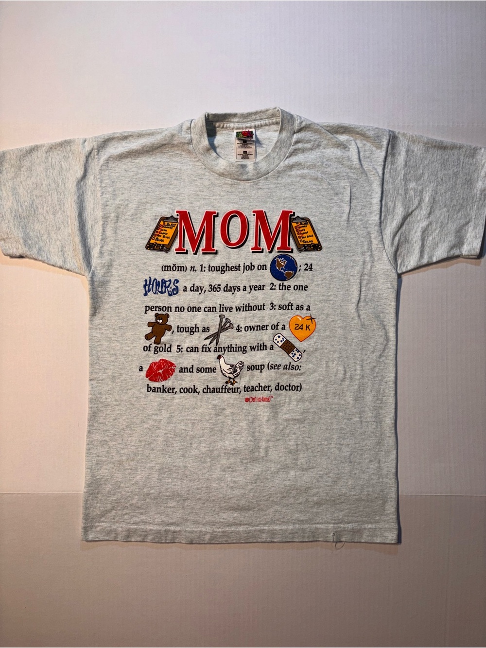 Vtg Fruit Of The Loom Mom Definition Mothers Day 90’s USA T-shirt Sz L